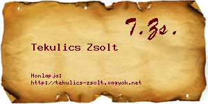 Tekulics Zsolt névjegykártya