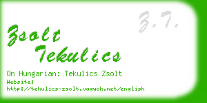 zsolt tekulics business card